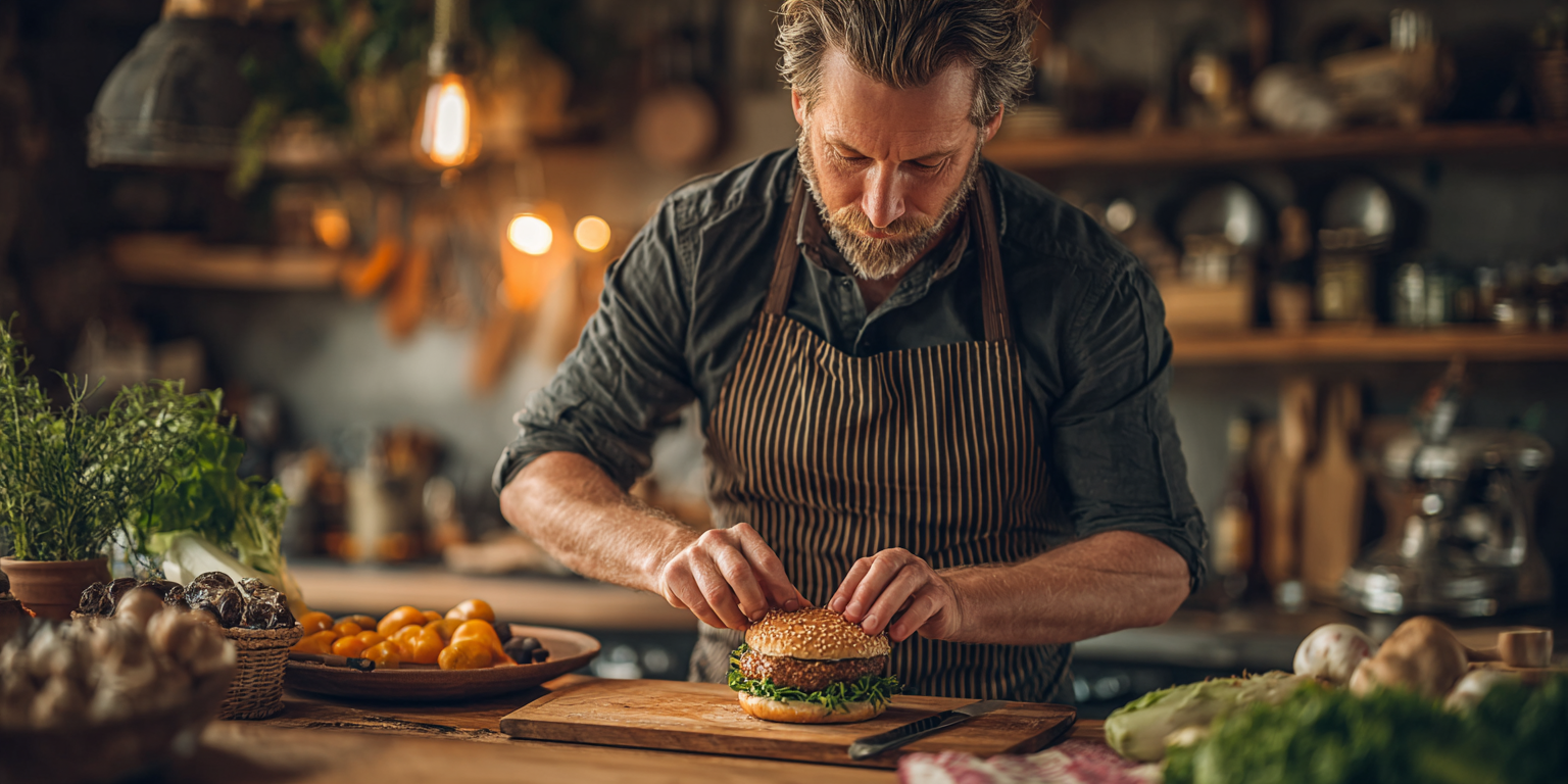 Zdravý burger plný energie